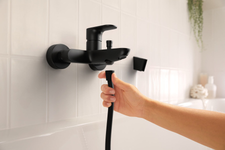 Смеситель для ванны Hansgrohe Rebris S 72440670 черный матовый