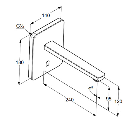 Смеситель для раковины электронный Kludi Zenta 3840205