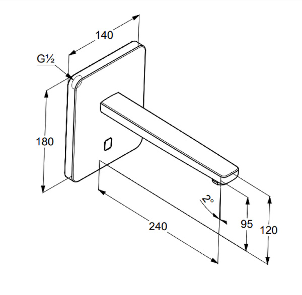 Смеситель для раковины электронный Kludi Zenta 3840205