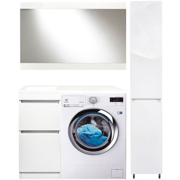 Тумба под стиральную машину напольная Style Line Даллас СС-00002346 белый