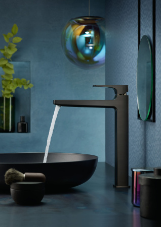 Смеситель для раковины с донным клапаном Push-Open Hansgrohe Metropol 32512340 шлифованный черный хром