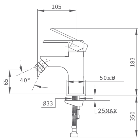 Смеситель для биде TEKA Nexos 666260200
