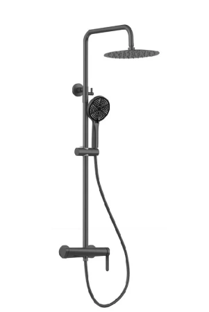 Душевая система с изливом Gid Aira L020-GM-ND3, вороненая сталь