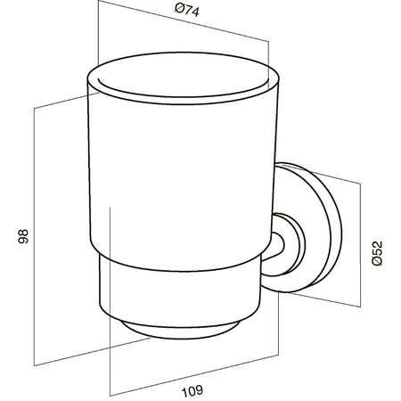 Стакан для зубной щетки AM.PM Bliss A55343464