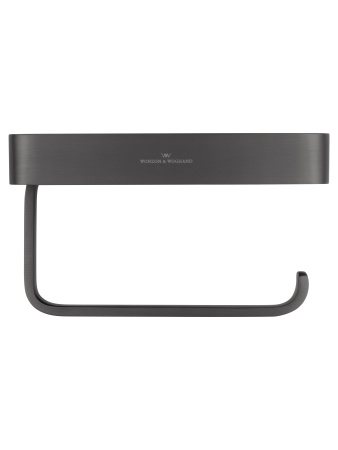 Держатель для туалетной бумаги с полкой WONZON & WOGHAND GRAFFITY, темный графит WW-9336