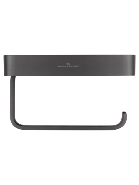 Держатель для туалетной бумаги с полкой WONZON & WOGHAND GRAFFITY, темный графит WW-9336