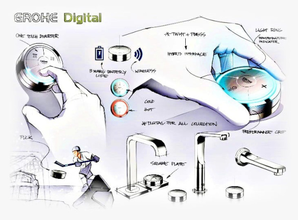 Электронная панель управления для ванны и душа , Grohe F-Gigital 36292 000 (36292000)