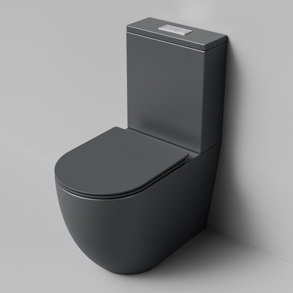 Унитаз напольный безободковый Grossman  GR-4494GMSQ с сиденьем микролифт