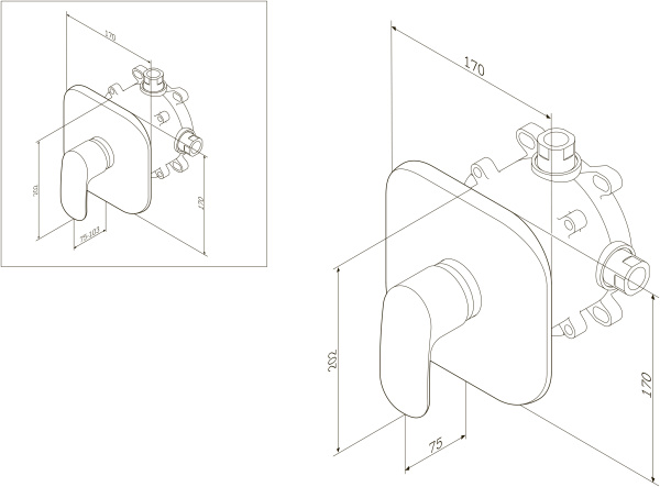 Смеситель для душа Am.Pm Sensation F3075000