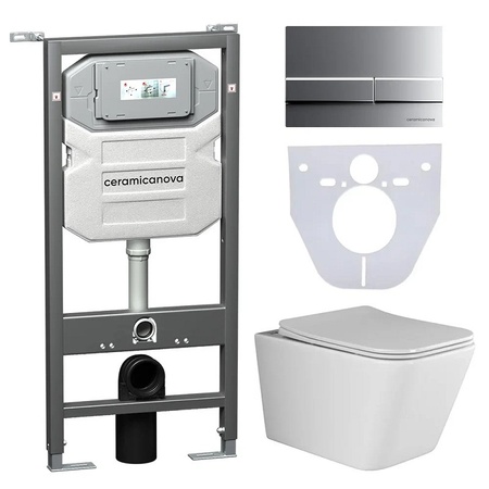 Комплект унитаза с инсталляцией Ceramicanova Metric CN3007_1002M_1000