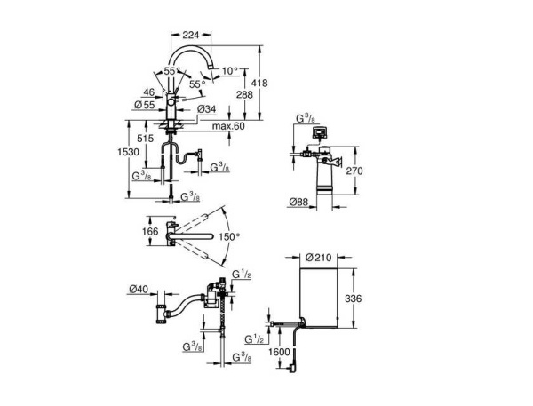 Смеситель для кухни GROHE Red II Duo Комплект 127225