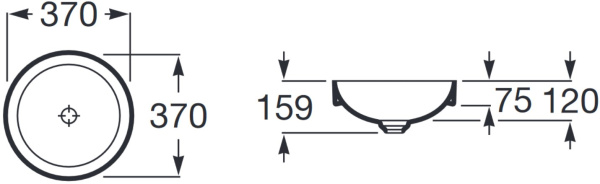 Раковина накладная (37х37) Roca Inspira round 32752R650 бежевый