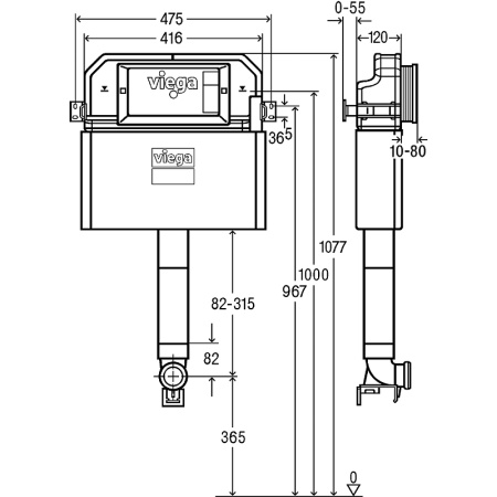 Смывной бачок Viega Prevista Dry 8502 771904