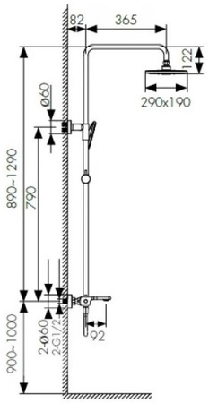 Душевая система с термостатом KAISER Elite (01182)