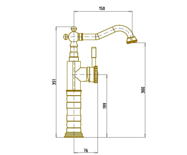 Смеситель для раковины  Bronze de Luxe Windsor 21888