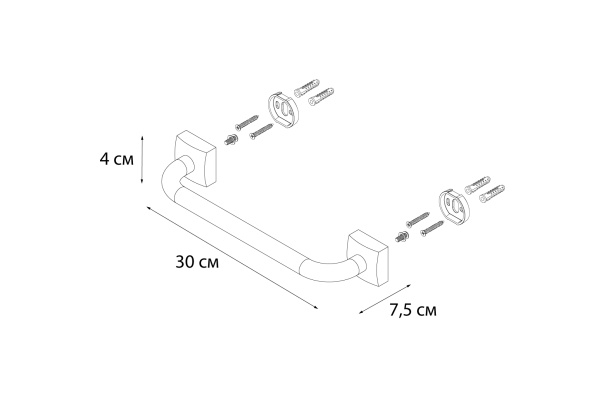 Поручень для ванны FIXSEN Kvadro FX-61317
