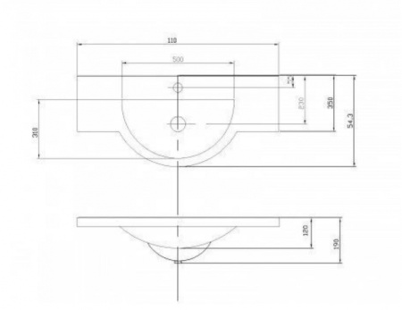 Тумба с раковиной Акватон Логика 110 1A1035K0LOPX0