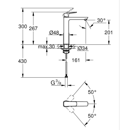 Смеситель для раковины Grohe Cubeo 1017290000