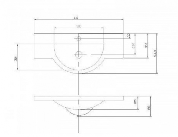 Тумба с раковиной Акватон Логика 110 1A1035K0LOPX0