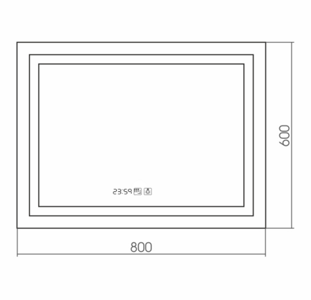 Зеркало (80х60) Silver Mirrors Livia neo LED-00002404