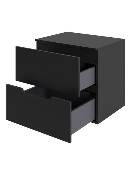 Тумба без раковиныподвесная 60 столешница МДФ Orange Line Li-60TubMDF матовый черный