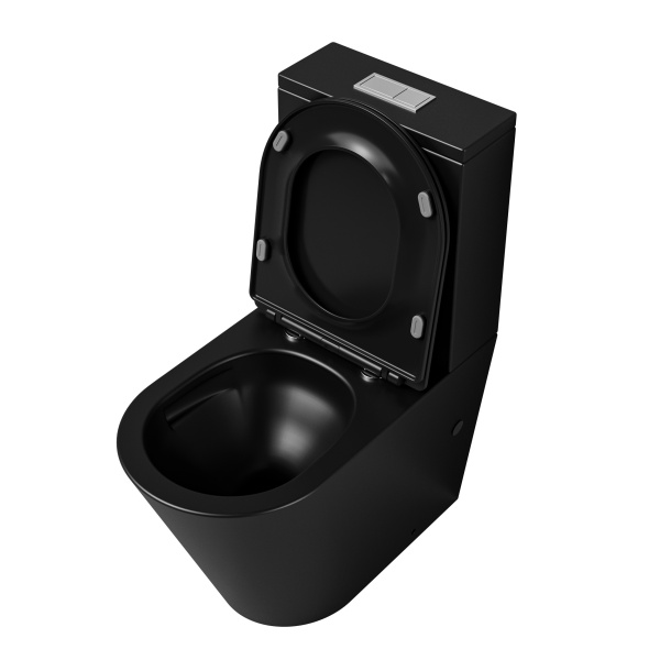 Унитаз напольный безободковый Grossman  GR-4458BMSQ с сиденьем микролифт