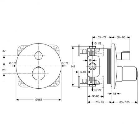 Термостат для ванны Ideal Standard Melange A4891AA