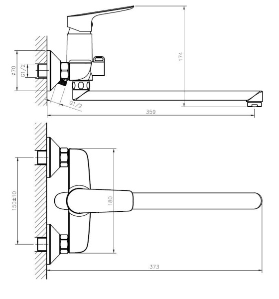 Смеситель для ванны ESKO DELHI DL 31