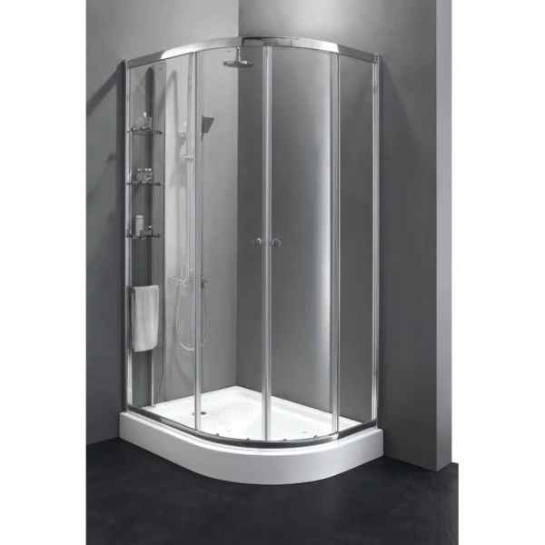 Акриловый душевой  поддон (100х80) CEZARES TRAY-A-RH-100/80-550-15-W-L