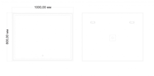 Зеркало с подсветкой Art&Max ZOE AM-Zoe-1000-800-DS-F