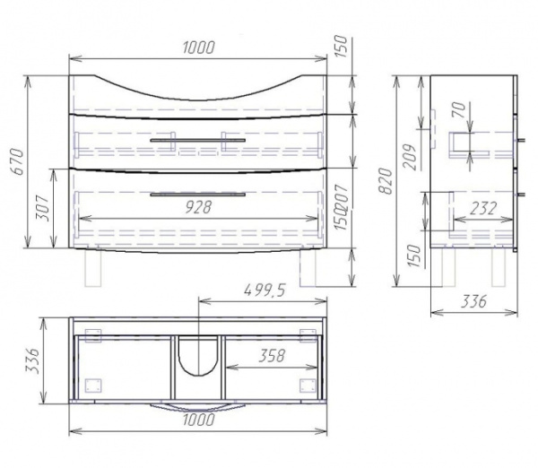 Тумба под раковину Alvaro Banos Carino maximo 8402.1400