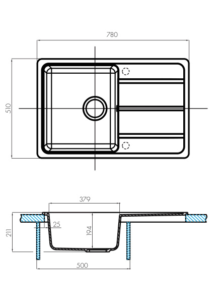 Кухонная мойка Aquaton Аманда 1A712832AD270 терракот