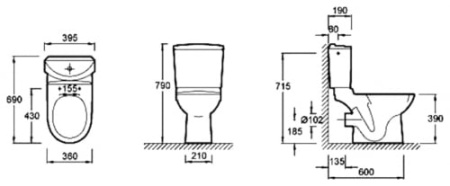 Унитаз Jacob Delafon Odeon 19603K-00