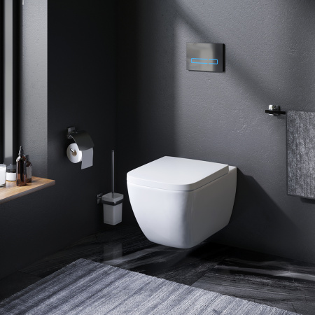 Подвесной унитаз безободковый с сиденьем микролифт Am.Pm Gem C901701SC