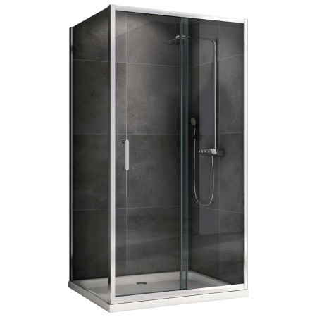 Душевой уголок (150х90) ABBER Schwarzer Diamant AG301505-S905 хром