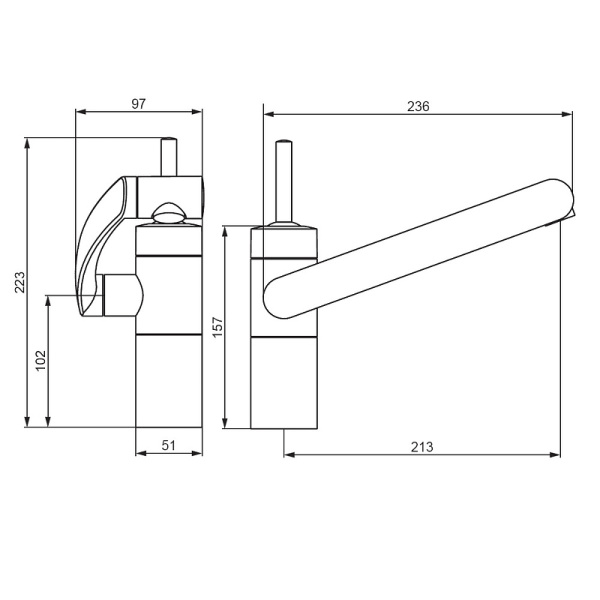 Смеситель для кухни Damixa Arc 290217264 Смеситель для кухни Damixa Arc 290217264