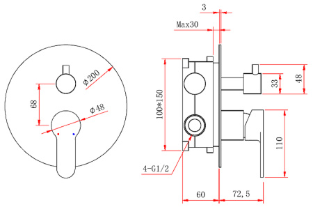 Душевая система Berges Wasserhaus Nardis 2R 071003