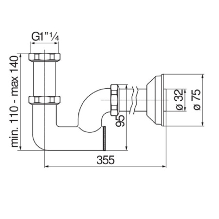 Сифон Nobili Rubinetterie AV00107/1CR