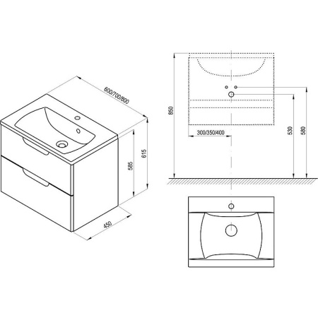 Тумба под раковину Ravak SD Classic II 70 X000001479