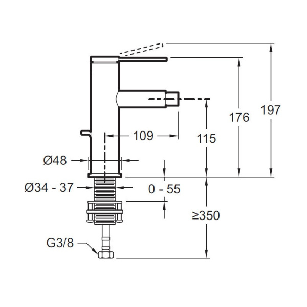 Смеситель для биде Jacob Delafon Grands Boulevards E77982-4A-CP