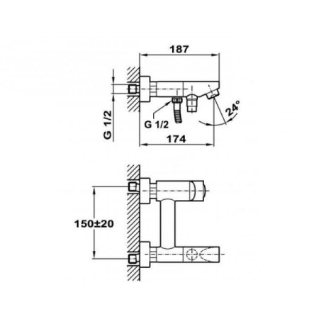 Смеситель для ванны TEKA KOBE 3512112 (35.121.12)