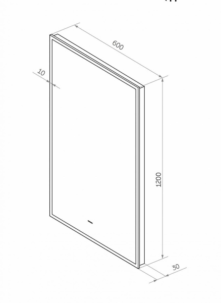 Зеркало с подсветкой Art&Max Sorrento AM-Sor-600-1200-DS-F