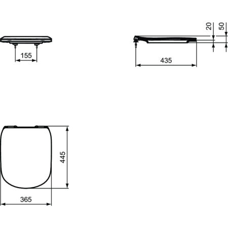 Комплект унитаз + инсталляция Ideal Standard Tesi P3868V1