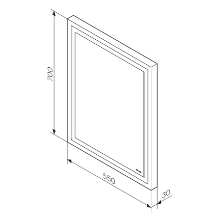 Зеркало (55х70) Am.Pm Gem M91AMOX0551WG