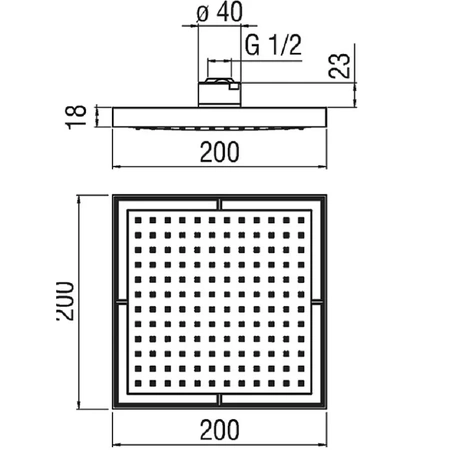 Верхний душ Nobili AD139/17CCR