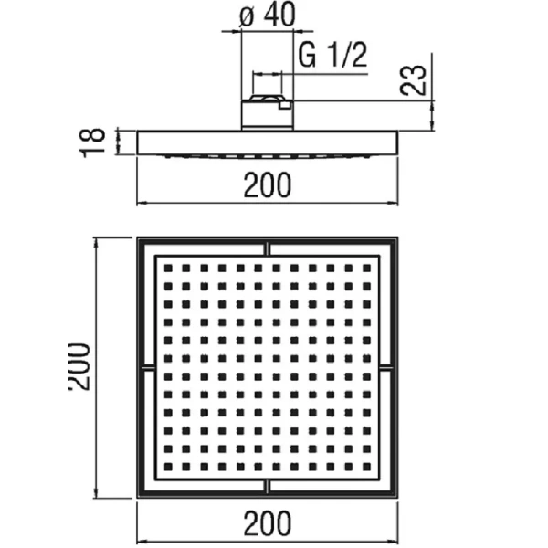 Верхний душ Nobili AD139/17CCR Верхний душ Nobili AD139/17CCR