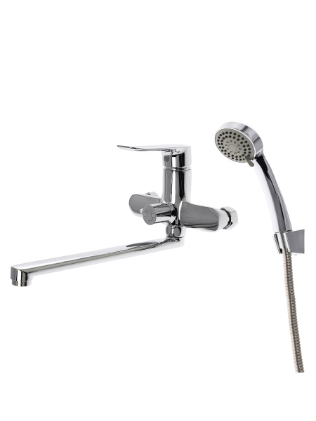 Смеситель для ванны однорычажный универсальный с душевым набором Agger Nice A2521100 хром