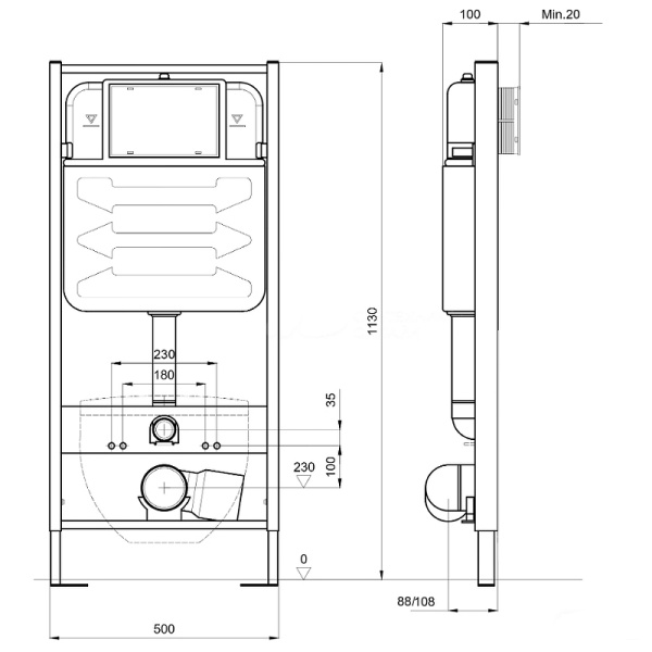Комплект унитаза с инсталляцией Aquatek Либра New SET AQUATEK ЛИБРА N