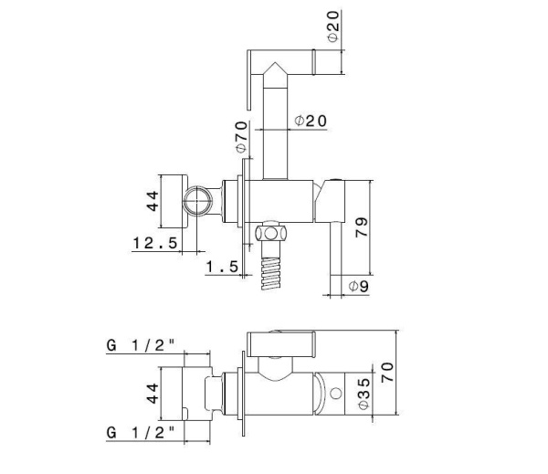 Гигиенический набор Kerama Marazzi Futura 27720KM.01.093 Гигиенический набор Kerama Marazzi Futura 27720KM.01.093
