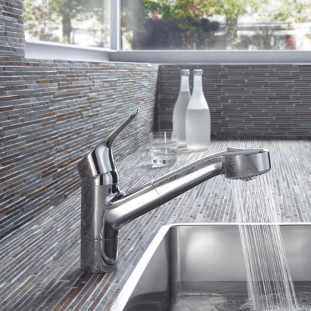 Смеситель для кухни с выдвижным изливом Kludi MX 399410562